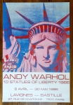 Andy Warhol Affiche 10 statues de la Libert 1986 (#0454)