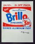 Andy Warhol - Zeefdruk - Brillo Soap Stamp Poster - Gestempelde handtekening (#0352)