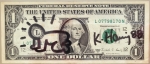 Getekend en gesigneerd $ dollar biljet