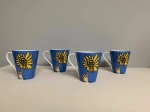 4 Mugs - The Sunflower and the Bird - Auvers-sur-Oise - Homage to Vincent Van-Gogh