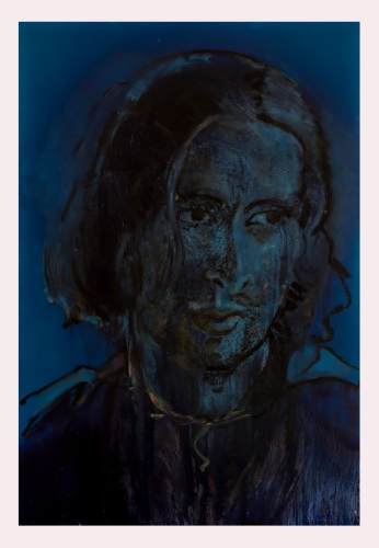 Lambert Oostrum - Portret in blauw