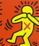 Gerard Boersma - Ignorance Is Fear (Self-portrait with Keith Haring painting)