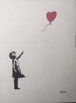 Banksy print signe planche - Girl with balloon