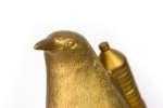 William Sweetlove - Small cloned gold penguin with water bottle